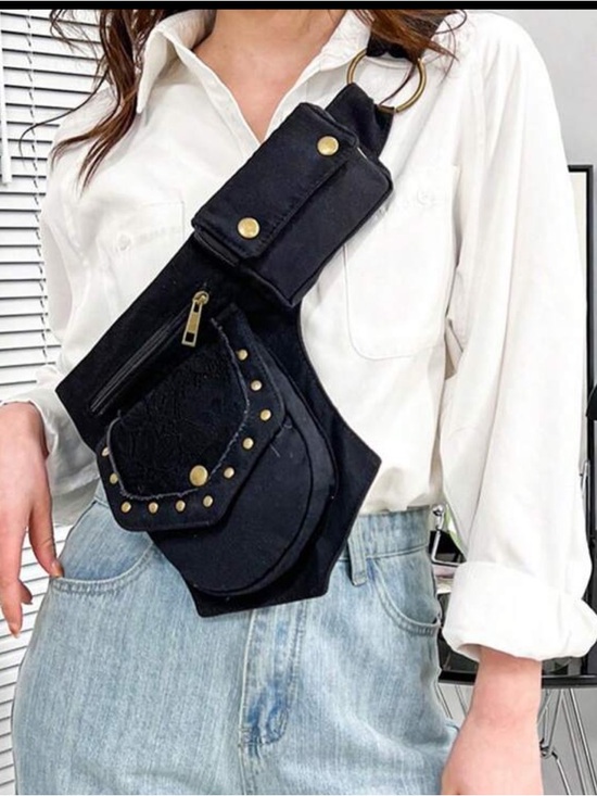Renaissance Bag Festival Bag Fanny Pack Lace Waist Bag Utility Hip Belt Waist main image 4